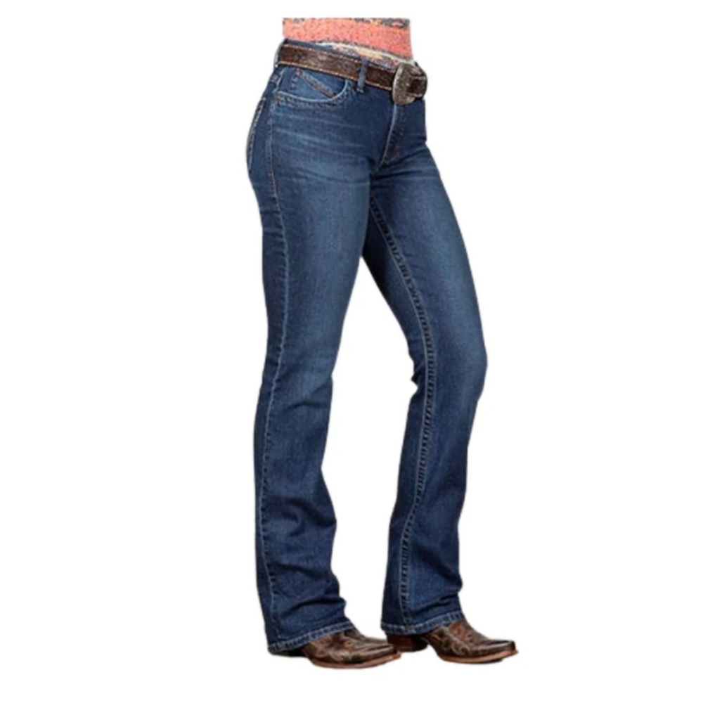 Wrangler Willow Bootcut Blue Jeans Women's 29x32 Mid Rise Dark Ultimate Riding